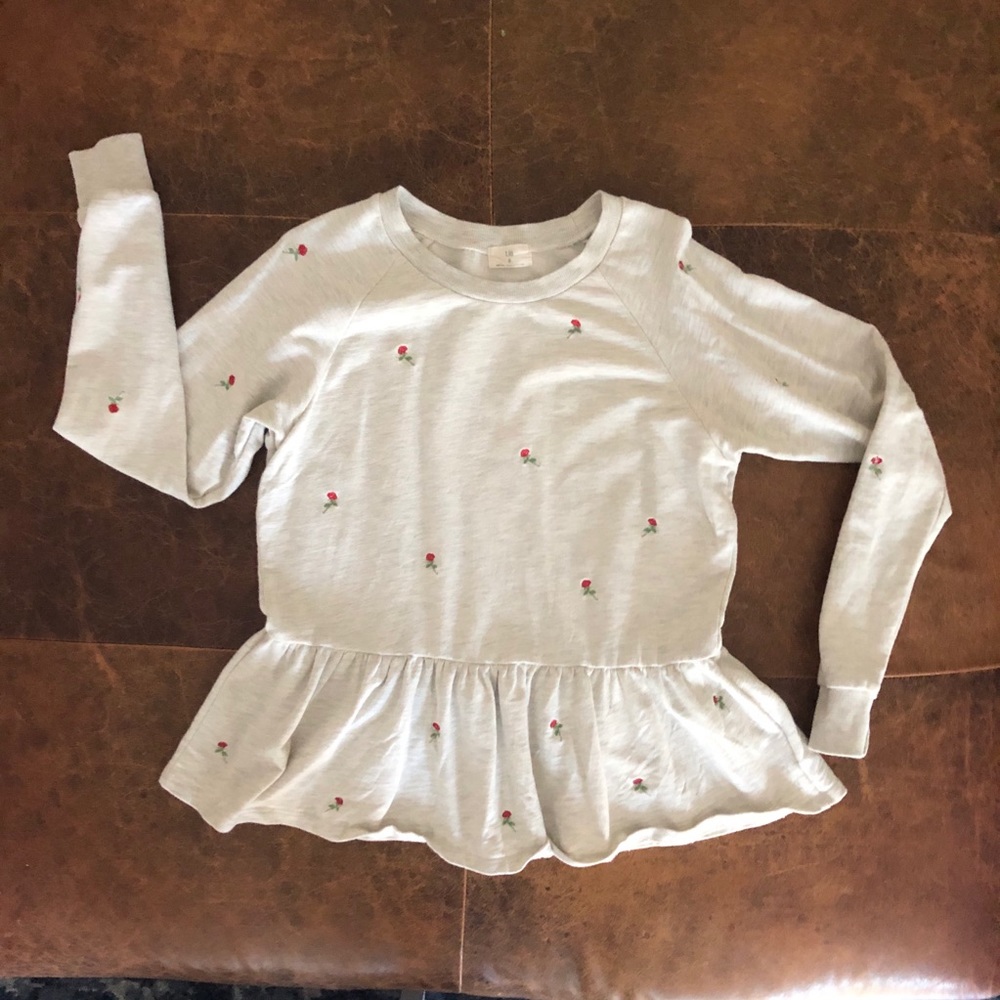 EUC t.la Anthropologie Rose Peplum Top siz…